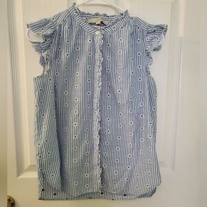 Loft striped/floral designed blouse